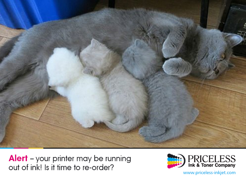 ALERT -- Your printer may be running out of ink! Is it time to re-order?