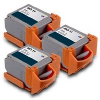 Canon BCI-11 Compatible Tri-Color Inkjet Cartridges (3/Pack)