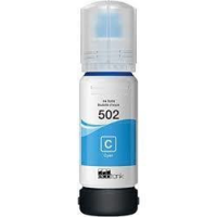 Remanufactured Epson T502 Cyan ( T502 ) Cyan Ink Bottles