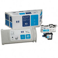 Hewlett Packard HP C5001A ( HP 83 ) Cyan UV Value Pack (InkJet Cartridge / Printhead / Cleaner)