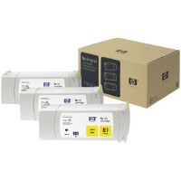 Hewlett Packard HP C5069A ( HP 81 ) Yellow InkJet Cartridges (3/Pack)