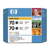 Hewlett Packard HP CB339A ( HP 70 ) InkJet Cartridge Twin Pack