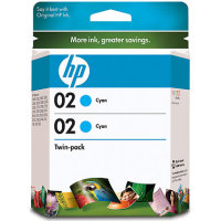 Hewlett Packard HP CD996FN ( HP 02 cyan ) InkJet Cartridge Twin Pack