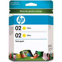 Hewlett Packard HP CD998FN ( HP 02 yellow ) InkJet Cartridge Twin Pack