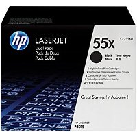 Hewlett Packard HP CE55XD ( HP 55X ) Laser Toner Cartridge Dual Pack