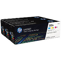 Hewlett Packard HP CF370AM ( HP 305A Tri-Pack ) Laser Toner Cartridges