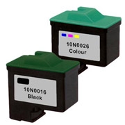 Lexmark 10N0016 ( #16 ) / 10N0026 ( #26 ) Remanufactured InkJet Cartridges