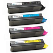 Compatible Okidata 42127401 / 42127402 / 42127403 / 42127404 Laser Toner Cartridge MultiPack